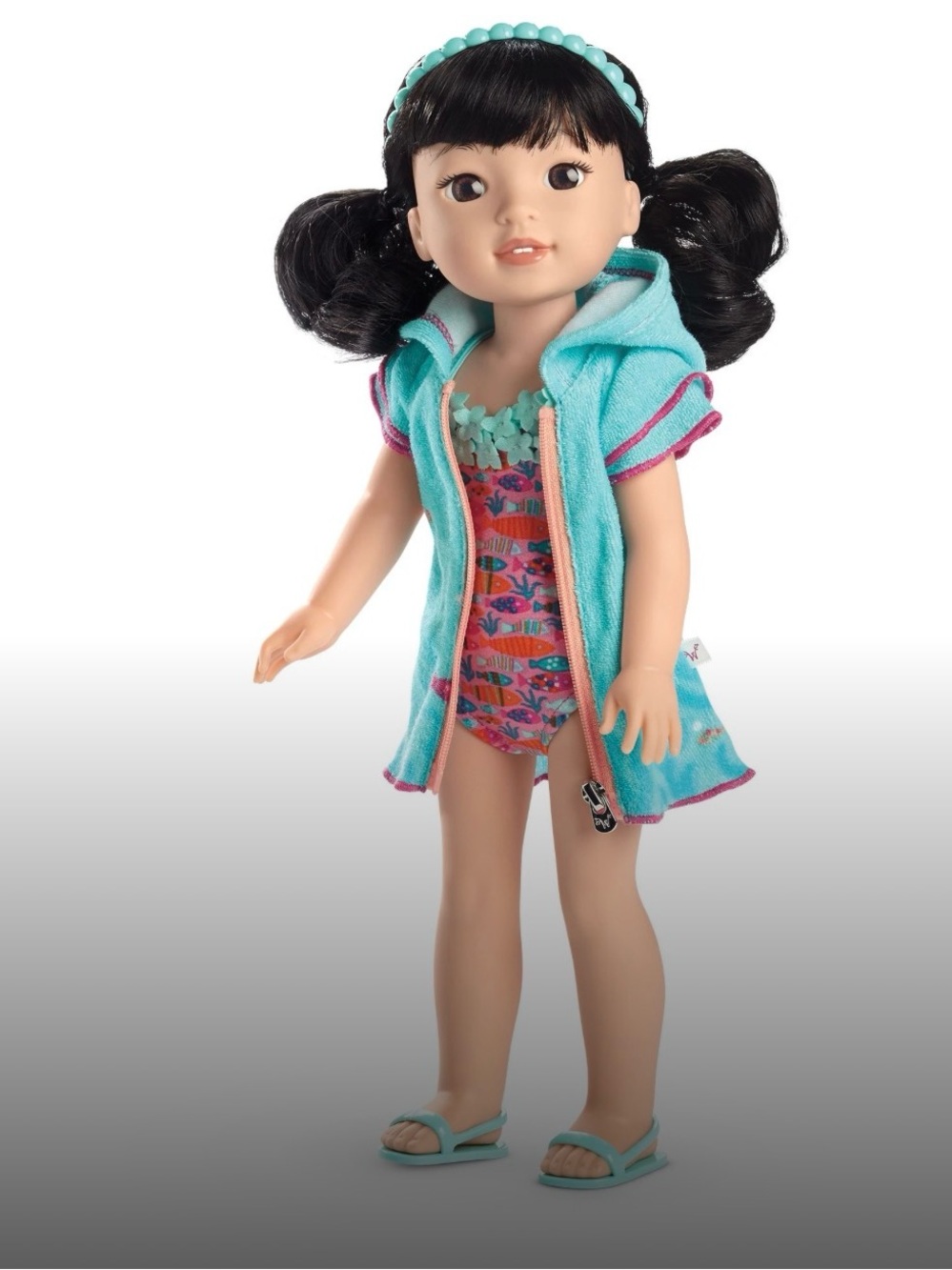 American girl The Fun Fish Swimsuit and Cover-Up Wellie Wisher